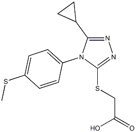 2-({5-cyclopropyl-4-[4-(methylsulfanyl)phenyl]-4H-1,2,4-triazol-3-yl}sulfanyl)acetic acid|