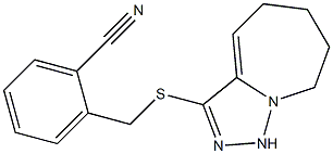 2-({5H,6H,7H,8H,9H-[1,2,4]triazolo[3,4-a]azepin-3-ylsulfanyl}methyl)benzonitrile,,结构式