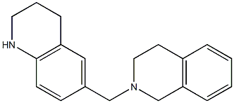 2-(1,2,3,4-tetrahydroquinolin-6-ylmethyl)-1,2,3,4-tetrahydroisoquinoline Struktur