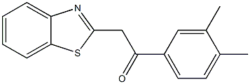 2-(1,3-benzothiazol-2-yl)-1-(3,4-dimethylphenyl)ethan-1-one 化学構造式