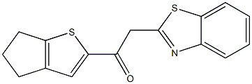 2-(1,3-benzothiazol-2-yl)-1-{4H,5H,6H-cyclopenta[b]thiophen-2-yl}ethan-1-one,,结构式