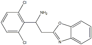 2-(1,3-benzoxazol-2-yl)-1-(2,6-dichlorophenyl)ethan-1-amine,,结构式