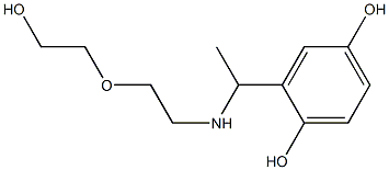 2-(1-{[2-(2-hydroxyethoxy)ethyl]amino}ethyl)benzene-1,4-diol 结构式