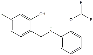 2-(1-{[2-(difluoromethoxy)phenyl]amino}ethyl)-5-methylphenol 结构式