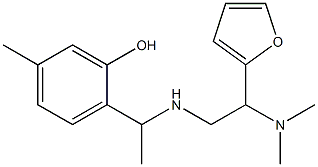 2-(1-{[2-(dimethylamino)-2-(furan-2-yl)ethyl]amino}ethyl)-5-methylphenol Structure