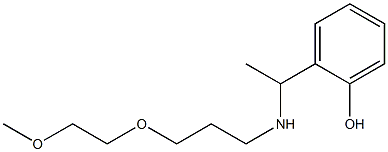 2-(1-{[3-(2-methoxyethoxy)propyl]amino}ethyl)phenol Structure