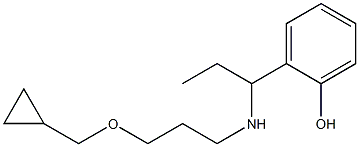 2-(1-{[3-(cyclopropylmethoxy)propyl]amino}propyl)phenol Struktur