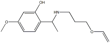 2-(1-{[3-(ethenyloxy)propyl]amino}ethyl)-5-methoxyphenol Struktur