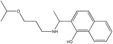 2-(1-{[3-(propan-2-yloxy)propyl]amino}ethyl)naphthalen-1-ol,,结构式