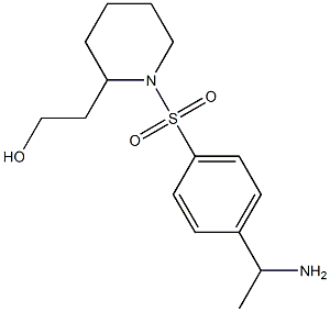 2-(1-{[4-(1-aminoethyl)benzene]sulfonyl}piperidin-2-yl)ethan-1-ol,,结构式