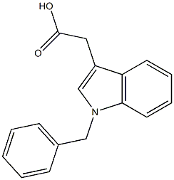 2-(1-benzyl-1H-indol-3-yl)acetic acid Struktur