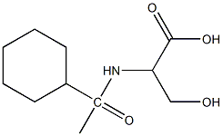 2-(1-cyclohexylacetamido)-3-hydroxypropanoic acid,,结构式