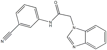 2-(1H-1,3-benzodiazol-1-yl)-N-(3-cyanophenyl)acetamide,,结构式