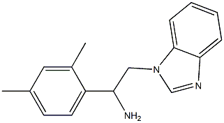 2-(1H-benzimidazol-1-yl)-1-(2,4-dimethylphenyl)ethanamine Struktur