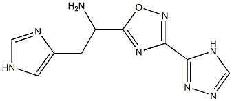 2-(1H-imidazol-4-yl)-1-[3-(4H-1,2,4-triazol-3-yl)-1,2,4-oxadiazol-5-yl]ethan-1-amine,,结构式