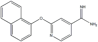 2-(1-naphthyloxy)pyridine-4-carboximidamide,,结构式
