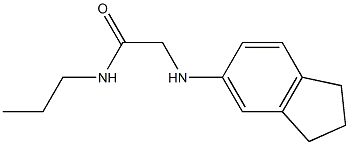 2-(2,3-dihydro-1H-inden-5-ylamino)-N-propylacetamide Structure