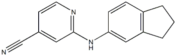 2-(2,3-dihydro-1H-inden-5-ylamino)pyridine-4-carbonitrile Structure