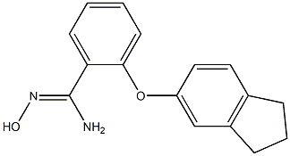 2-(2,3-dihydro-1H-inden-5-yloxy)-N'-hydroxybenzene-1-carboximidamide Structure