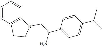 2-(2,3-dihydro-1H-indol-1-yl)-1-[4-(propan-2-yl)phenyl]ethan-1-amine Structure