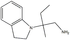 2-(2,3-dihydro-1H-indol-1-yl)-2-methylbutan-1-amine Structure