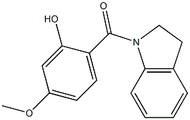 2-(2,3-dihydro-1H-indol-1-ylcarbonyl)-5-methoxyphenol 结构式