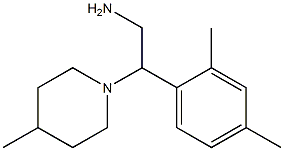 2-(2,4-dimethylphenyl)-2-(4-methylpiperidin-1-yl)ethanamine Structure