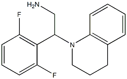 2-(2,6-difluorophenyl)-2-(1,2,3,4-tetrahydroquinolin-1-yl)ethan-1-amine 化学構造式