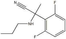 2-(2,6-difluorophenyl)-2-(propylamino)propanenitrile 化学構造式