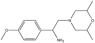 2-(2,6-dimethylmorpholin-4-yl)-1-(4-methoxyphenyl)ethanamine Structure