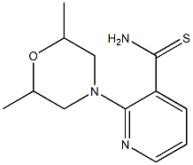 2-(2,6-dimethylmorpholin-4-yl)pyridine-3-carbothioamide Struktur
