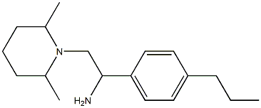 2-(2,6-dimethylpiperidin-1-yl)-1-(4-propylphenyl)ethan-1-amine,,结构式