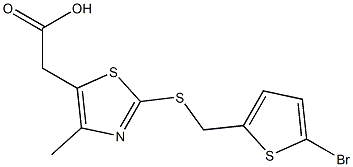2-(2-{[(5-bromothiophen-2-yl)methyl]sulfanyl}-4-methyl-1,3-thiazol-5-yl)acetic acid