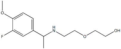 2-(2-{[1-(3-fluoro-4-methoxyphenyl)ethyl]amino}ethoxy)ethan-1-ol Struktur