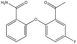  2-(2-acetyl-4-fluorophenoxy)benzamide