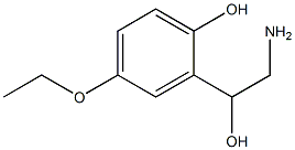 2-(2-amino-1-hydroxyethyl)-4-ethoxyphenol 结构式