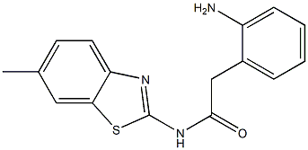 2-(2-aminophenyl)-N-(6-methyl-1,3-benzothiazol-2-yl)acetamide Structure