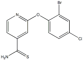 2-(2-bromo-4-chlorophenoxy)pyridine-4-carbothioamide Structure