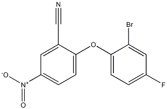 2-(2-bromo-4-fluorophenoxy)-5-nitrobenzonitrile,,结构式