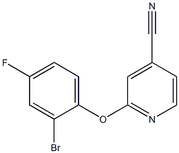 2-(2-bromo-4-fluorophenoxy)isonicotinonitrile Struktur