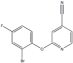 2-(2-bromo-4-fluorophenoxy)isonicotinonitrile Structure