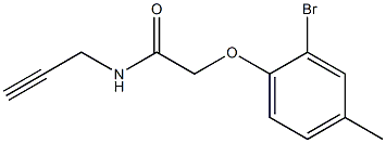 2-(2-bromo-4-methylphenoxy)-N-(prop-2-yn-1-yl)acetamide Struktur