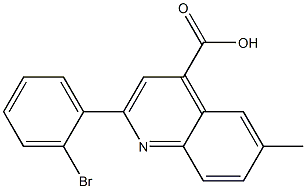 2-(2-bromophenyl)-6-methylquinoline-4-carboxylic acid,,结构式