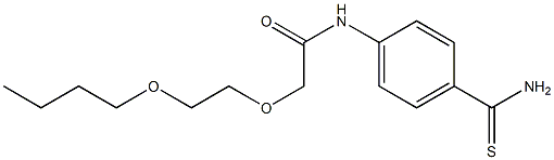 2-(2-butoxyethoxy)-N-(4-carbamothioylphenyl)acetamide Structure