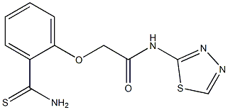 2-(2-carbamothioylphenoxy)-N-(1,3,4-thiadiazol-2-yl)acetamide,,结构式