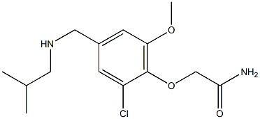 2-(2-chloro-6-methoxy-4-{[(2-methylpropyl)amino]methyl}phenoxy)acetamide 结构式
