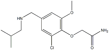 2-(2-chloro-6-methoxy-4-{[(2-methylpropyl)amino]methyl}phenoxy)acetamide 化学構造式