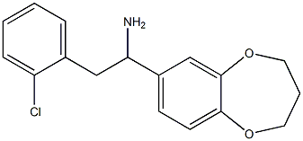 2-(2-chlorophenyl)-1-(3,4-dihydro-2H-1,5-benzodioxepin-7-yl)ethan-1-amine 结构式