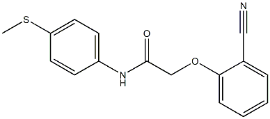 2-(2-cyanophenoxy)-N-[4-(methylthio)phenyl]acetamide,,结构式