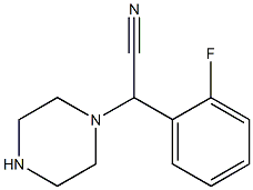 2-(2-fluorophenyl)-2-(piperazin-1-yl)acetonitrile 化学構造式